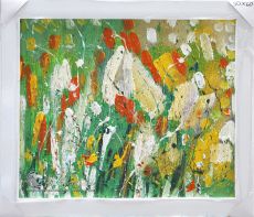 Tranh Sơn Dầu Trừu Tượng Hoa Nắng