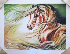 Tranh Sơn Dầu Vẽ Ngựa Bán Trừu Tượng