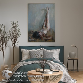 Tranh Sơn Dầu Vẽ Thiếu Nữ Khỏa Thân Đẹp