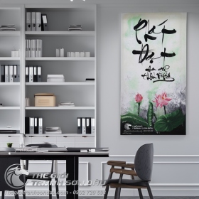 Tranh Sơn Dầu Viết Chữ Thư Pháp Phát Đạt