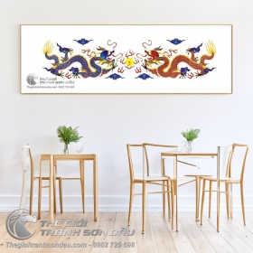 Tranh Song Long Và Mây Xanh