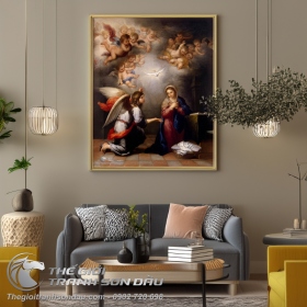 Tranh Thánh Micae Truyền Tin Cho Đức Mẹ