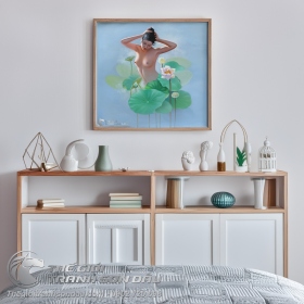 Tranh Thiếu Nữ Khỏa Thân Giữa Hoa Sen