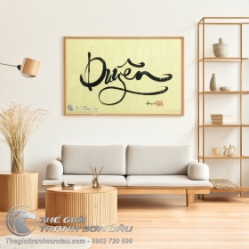 Tranh Thư Pháp Chữ Duyên