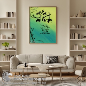 Tranh Thư Pháp Gia Đình An Cư Lạc Nghiệp