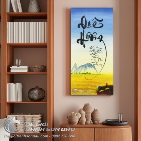 Tranh Thư Pháp Quê Hương