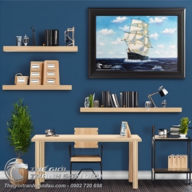 Tranh Thuận Buồm Xuôi Gió Thuyền Trên Biển