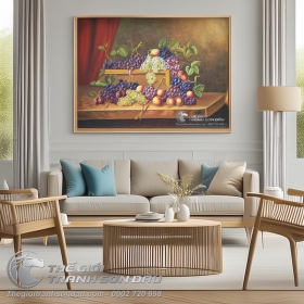 Tranh Tĩnh Vật Sơn Dầu Cao Cấp Vẽ Trái Cây Đẹp