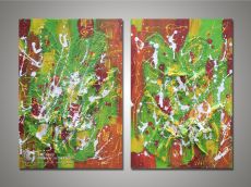 Tranh Trừu Tượng Bộ 2 Bức Treo Khách Sạn