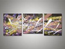 Tranh Trừu Tượng Bộ 3 Tấm Hiện Đại