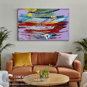 Tranh Trừu Tượng Cơn Sóng Màu Sắc Số Một