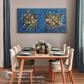 Tranh Trừu Tượng Hoa Màu Sắc Số Bốn