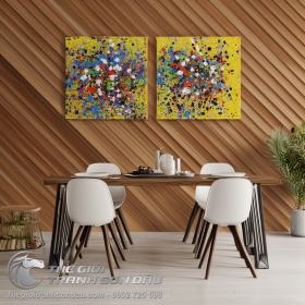 Tranh Trừu Tượng Hoa Màu Sắc Số Hai