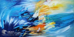 Tranh Trừu Tượng Hoa Trên Biển
