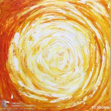 Tranh Trừu Tượng Mặt Trời Tỏa Nắng