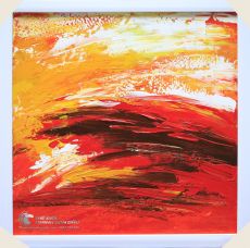 Tranh Trừu Tượng Màu Đỏ Cam Mệnh Hỏa