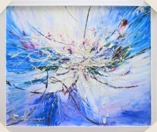 Tranh Trừu Tượng Màu Xanh Nhẹ Nhàng