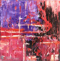 Tranh Trừu Tượng Mưa Hồng