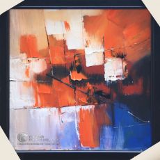 Tranh Trừu Tượng Sơn Dầu Ô Vuông