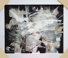 Tranh Trừu Tượng Sơn Dầu Trắng Đen