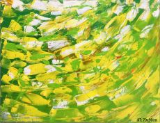 Tranh Trừu Tượng Vườn Hoa Xanh