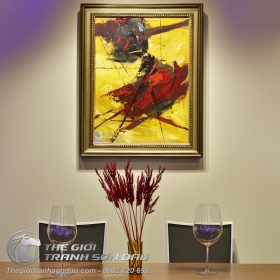 Tranh Trừu Tượng Xúc Cảm Sắc Vàng