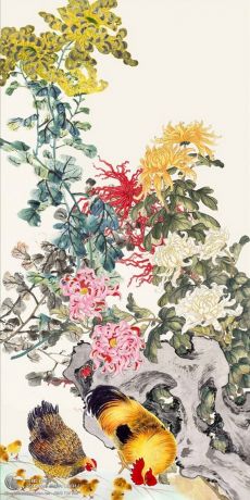 Tranh Vẽ Gà Mái Và Đàn Con