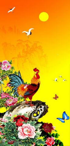 Tranh Vẽ Gà Trống Ý Nghĩa