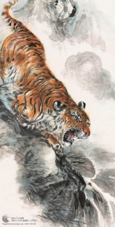 Tranh Vẽ Hổ Đang Gầm