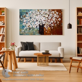 Tranh Vẽ Hoa Dày Đắp Cánh Nổi