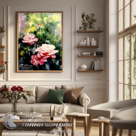 Tranh Vẽ Hoa Hồng Bằng Sơn Dầu