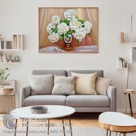 Tranh Vẽ Hoa Mẫu Đơn Cổ Điển Tả Thực