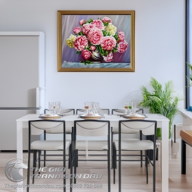 Tranh Vẽ Hoa Mẫu Đơn Cổ Điển