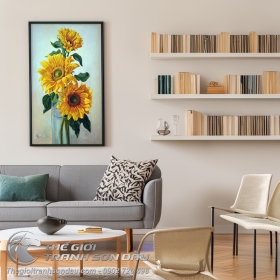 Tranh Vẽ Những Bông Hoa Hướng Dương Rực Rỡ