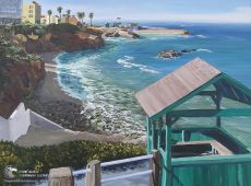 Tranh Vẽ Sơn Dầu Cảnh Biển Xanh Mát