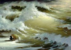 Tranh Vẽ Sóng Biển Vỗ Rì Rào