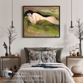 Tranh Vẽ Thiếu Nữ Khỏa Thân Đang Nằm Ngủ