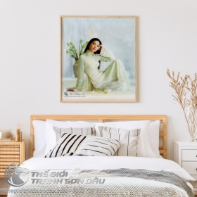 Tranh Vẽ Thiếu Nữ Mặc Áo Dài Đẹp