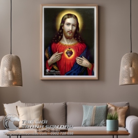 Tranh Vẽ Trái Tim Đức Chúa Jesu