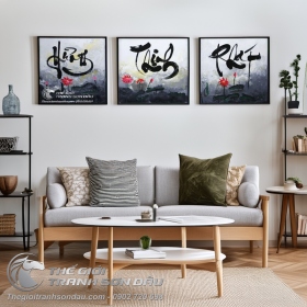 Tranh Viết Chữ Thư Pháp Hưng Thịnh Phát