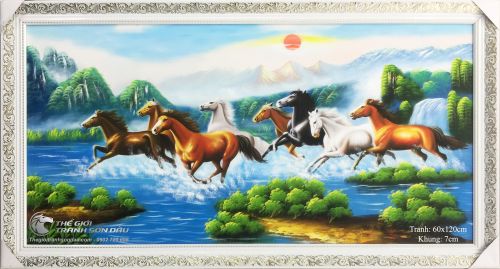 Tranh Mã Đáo Thành Công Ngựa Chạy Trong Núi Non