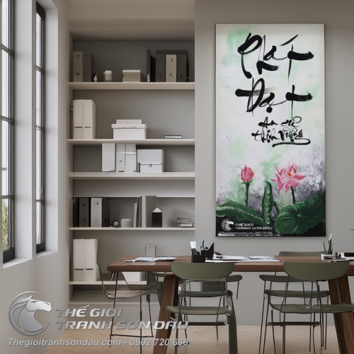 Tranh Sơn Dầu Viết Chữ Thư Pháp Phát Đạt