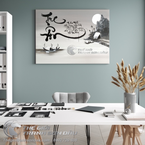 Tranh Thư Pháp Tri Ân Ánh Trăng