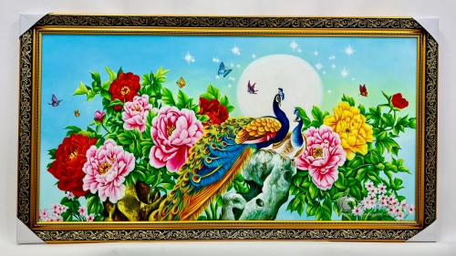 Ý nghĩa tuyệt vời của bức tranh chim công đẹp - Tranh Sơn Dầu Minh Hưng【 #  1 TPHCM】tranh vẽ tay 100% sơn dầu